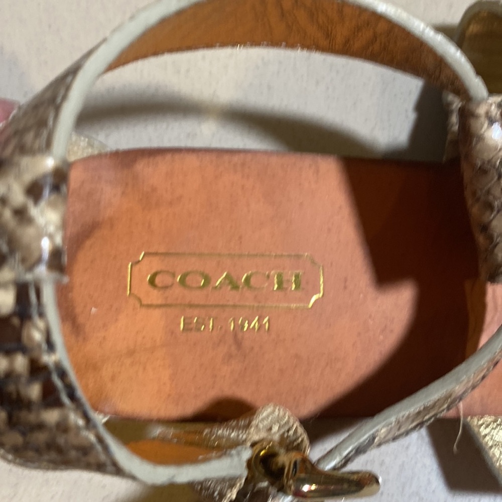 COACH SNAKE SKIN SANDLES - Picture 6 of 6